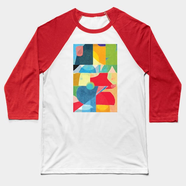 OZO Colorful Abstract 01 Baseball T-Shirt by OZOROZO